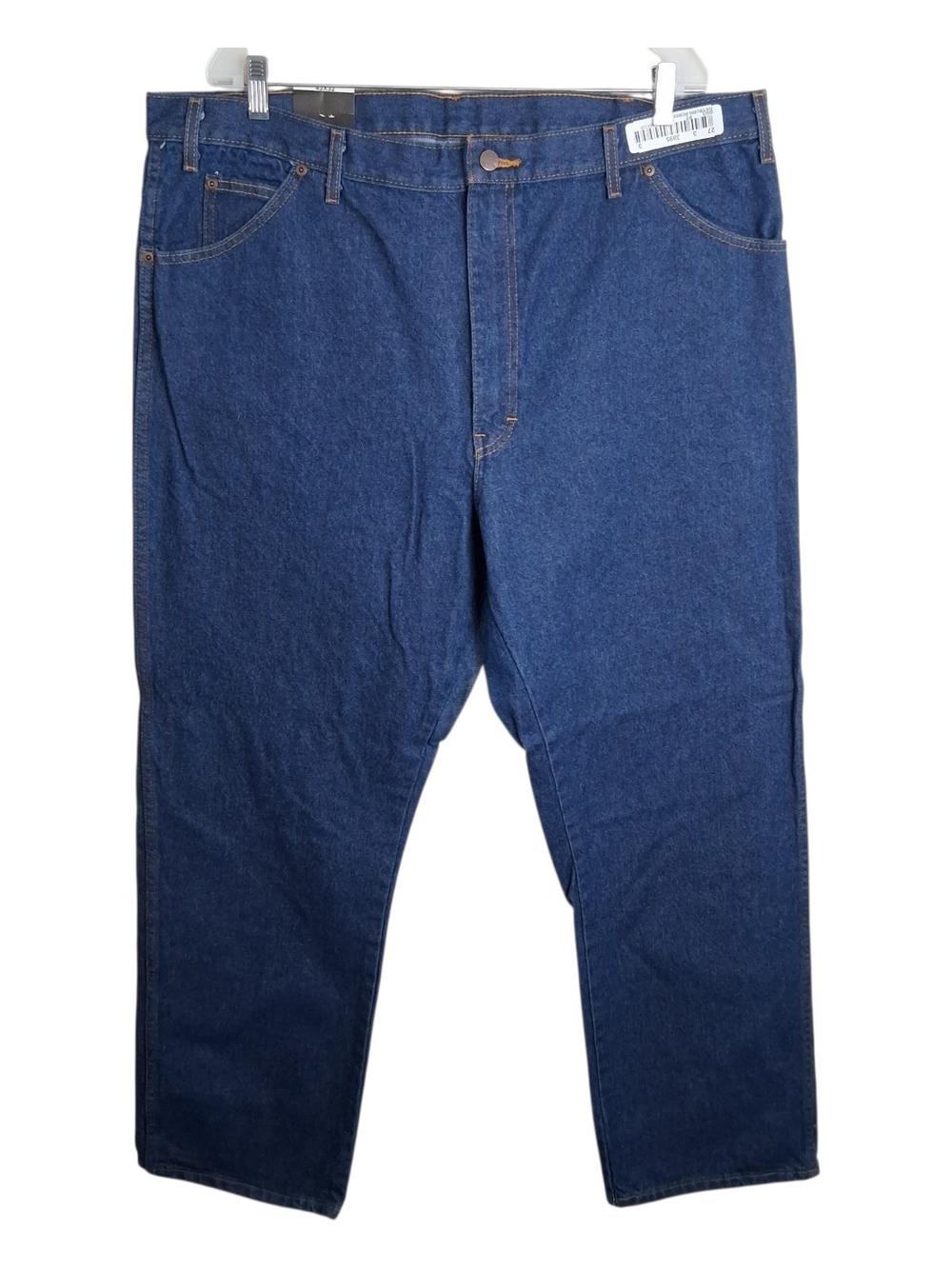New Dickies Men's 42x32 Blue Denim Dark Wash Workwear Straight Leg Jeans C993RNB